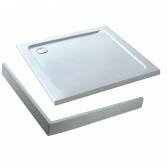 Square Stone Easy Plumb Tray, Legs and Panel, 700x700mm 